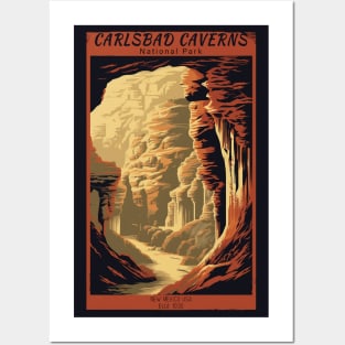 Carlsbad Caverns National Park Vintage Travel Poster Posters and Art